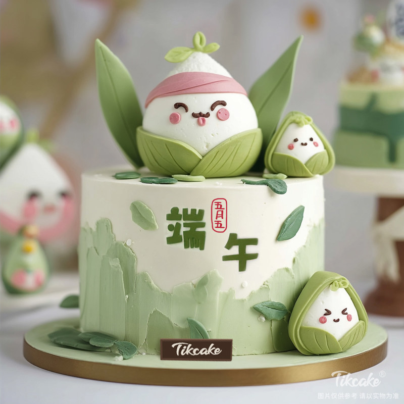 原创端午节主题翻糖鲜奶蛋糕（五）