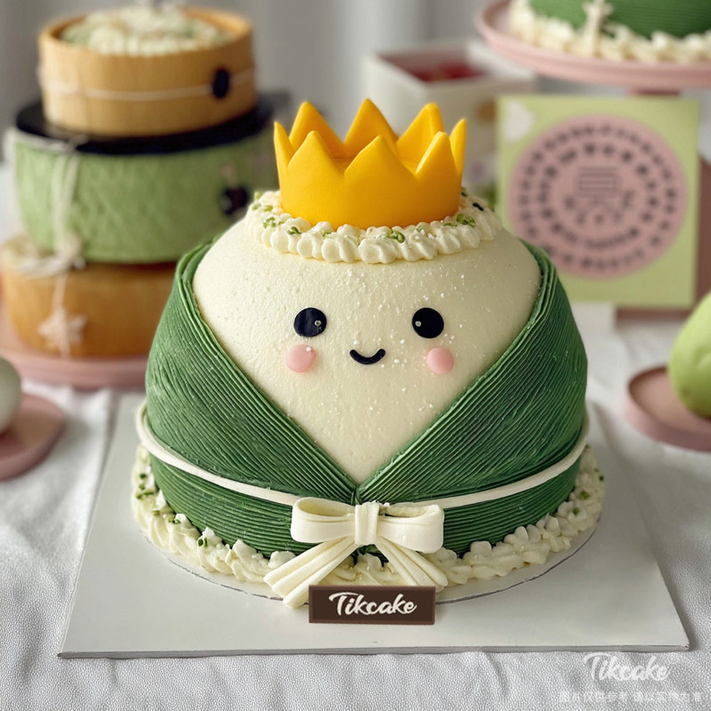原创端午节主题翻糖鲜奶蛋糕（八）