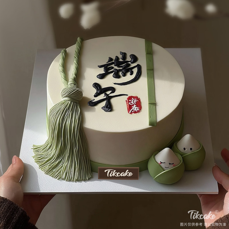 原创端午节主题翻糖鲜奶蛋糕（九）