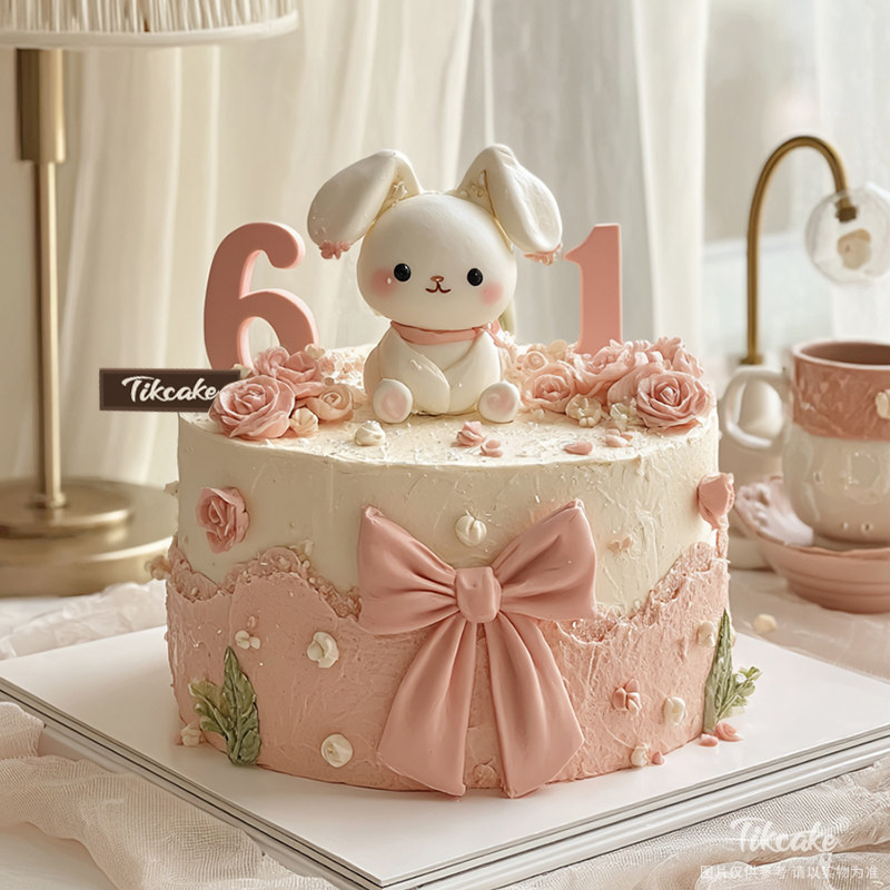 原创六一儿童节主题翻糖鲜奶蛋糕（五）