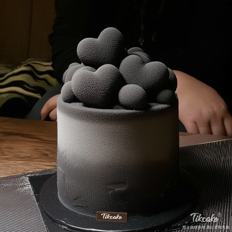 原创送男神爱心主题鲜奶蛋糕