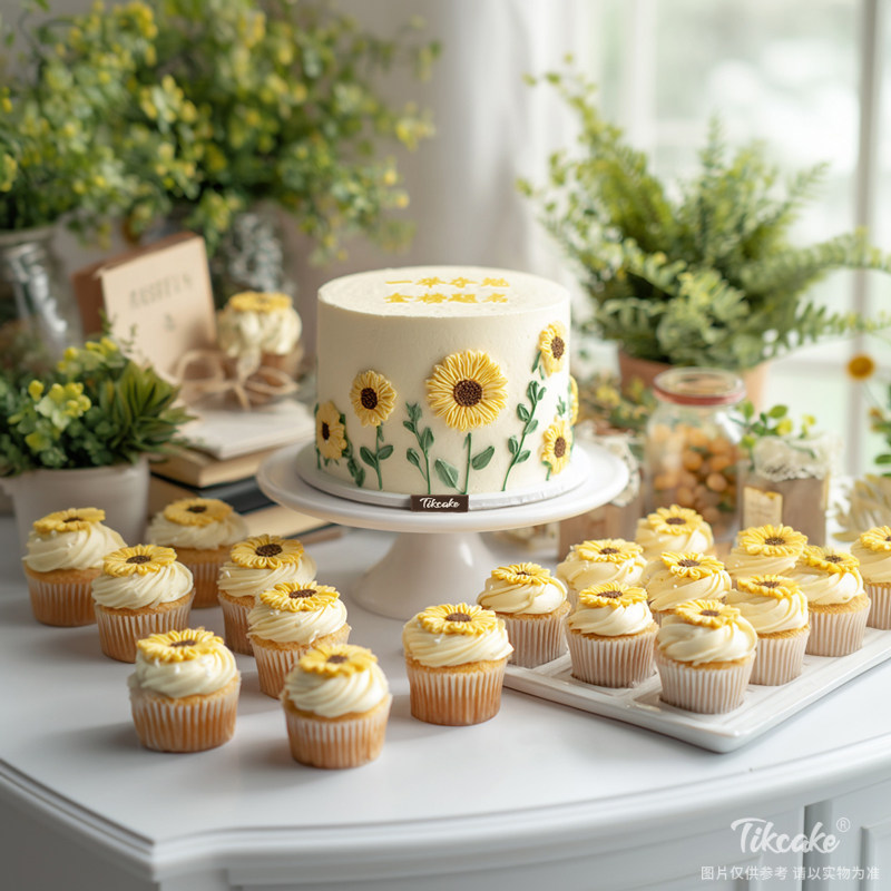 原创毕业主题鲜奶蛋糕三（含18个纸杯蛋糕）