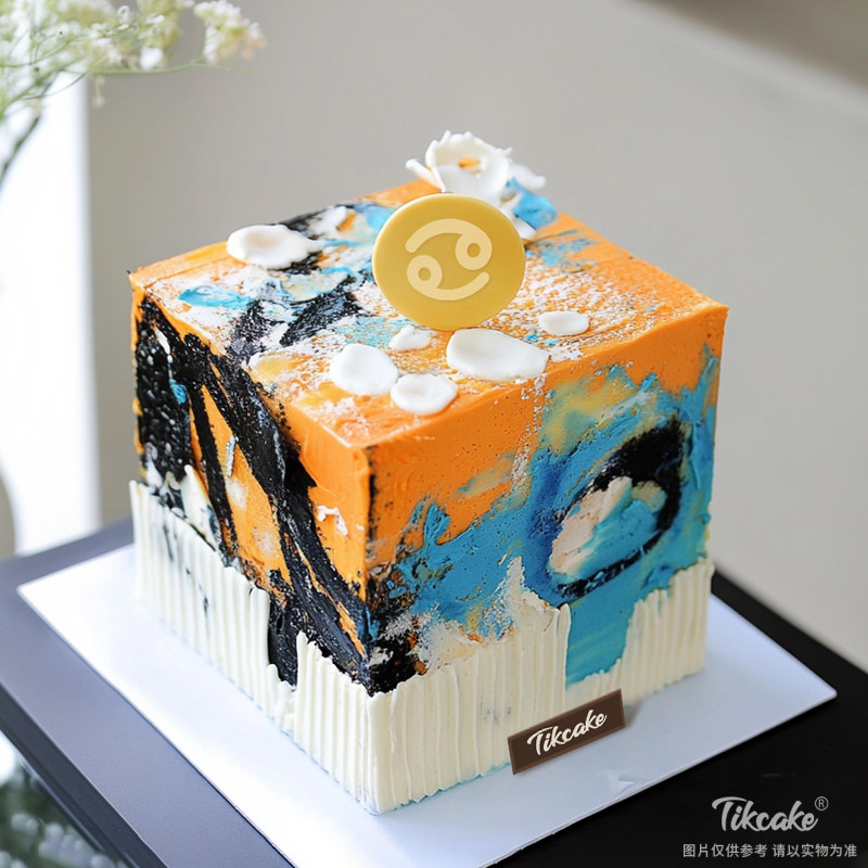 原创巨蟹座主题鲜奶蛋糕六（6.22-7.22）