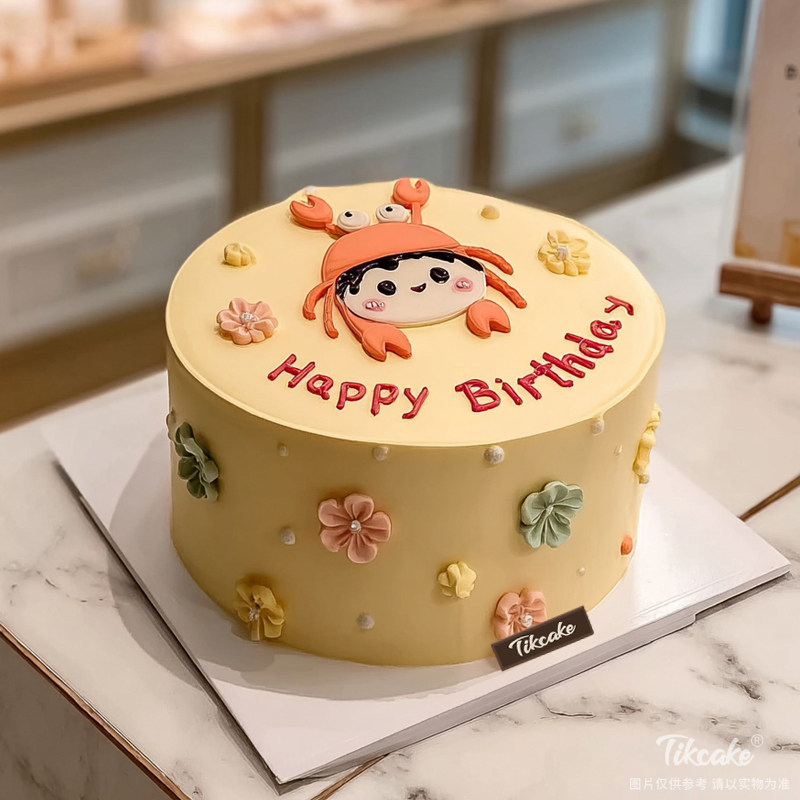 原创巨蟹座主题鲜奶蛋糕八（6.22-7.22）