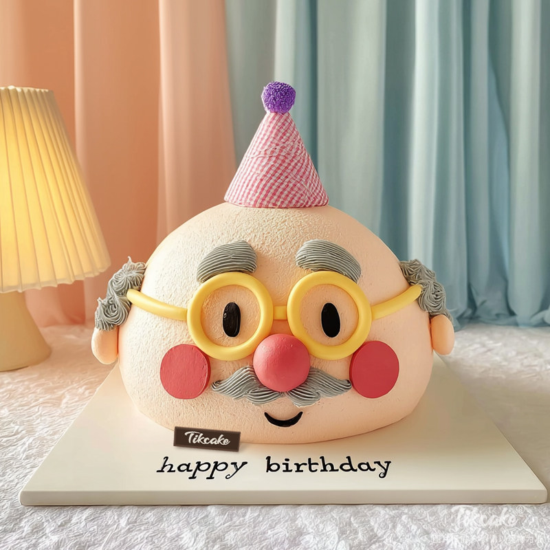 原创可爱风送长辈鲜奶蛋糕