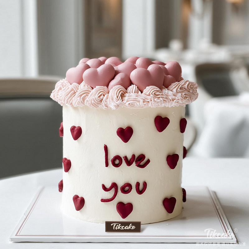 原创爱心主题鲜奶蛋糕（二十八）
