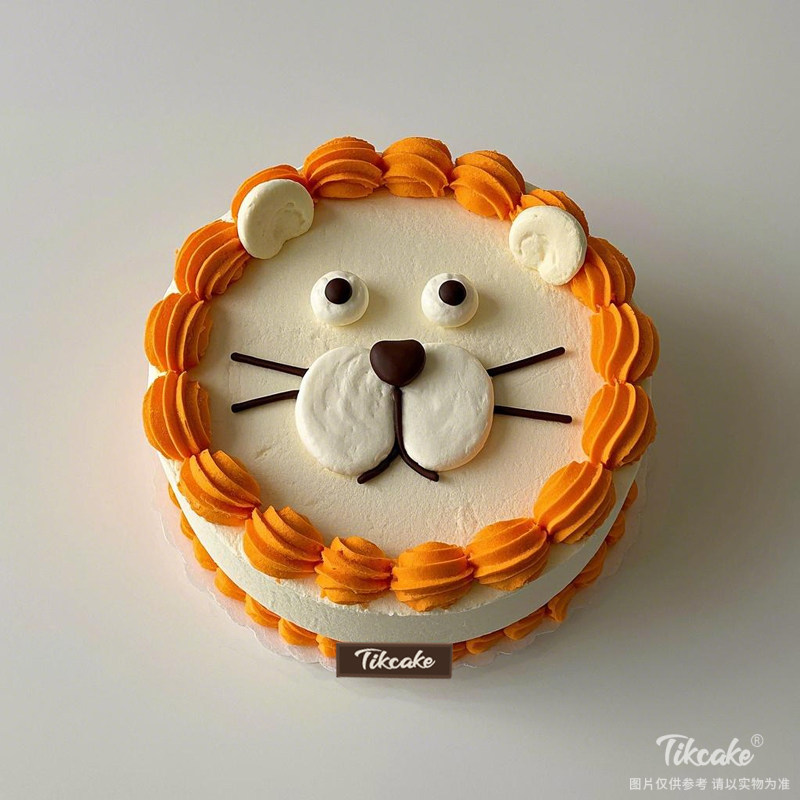 原创可爱小狮子主题儿童蛋糕