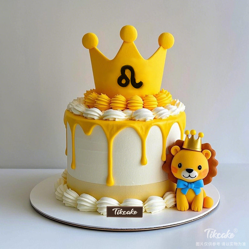 原创狮子座主题翻糖鲜奶蛋糕七（7.23-8.22）