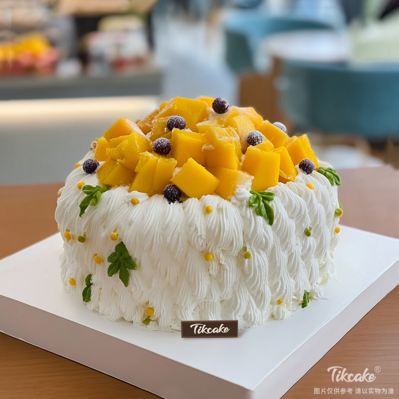 原创芒果主题水果鲜奶蛋糕（七）