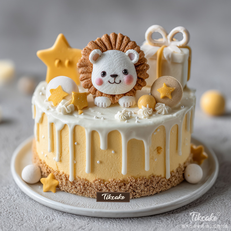 原创狮子座主题翻糖鲜奶蛋糕九（7.23-8.22）