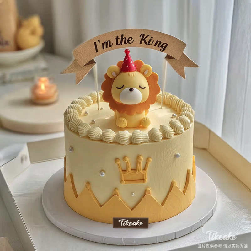 原创狮子座主题翻糖鲜奶蛋糕十（7.23-8.22）