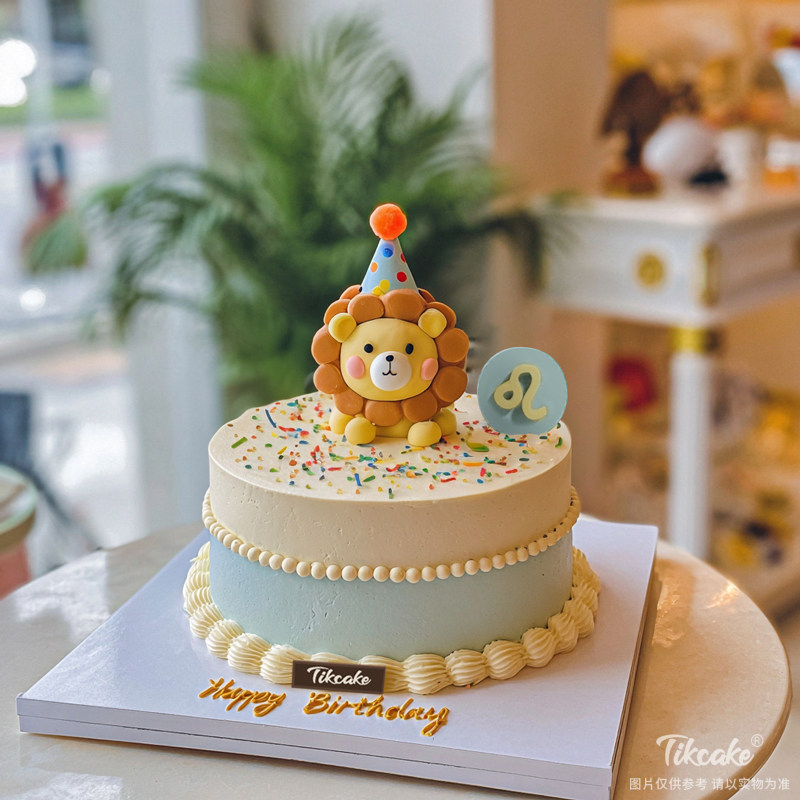 原创狮子座主题翻糖鲜奶蛋糕十八（7.23-8.22）