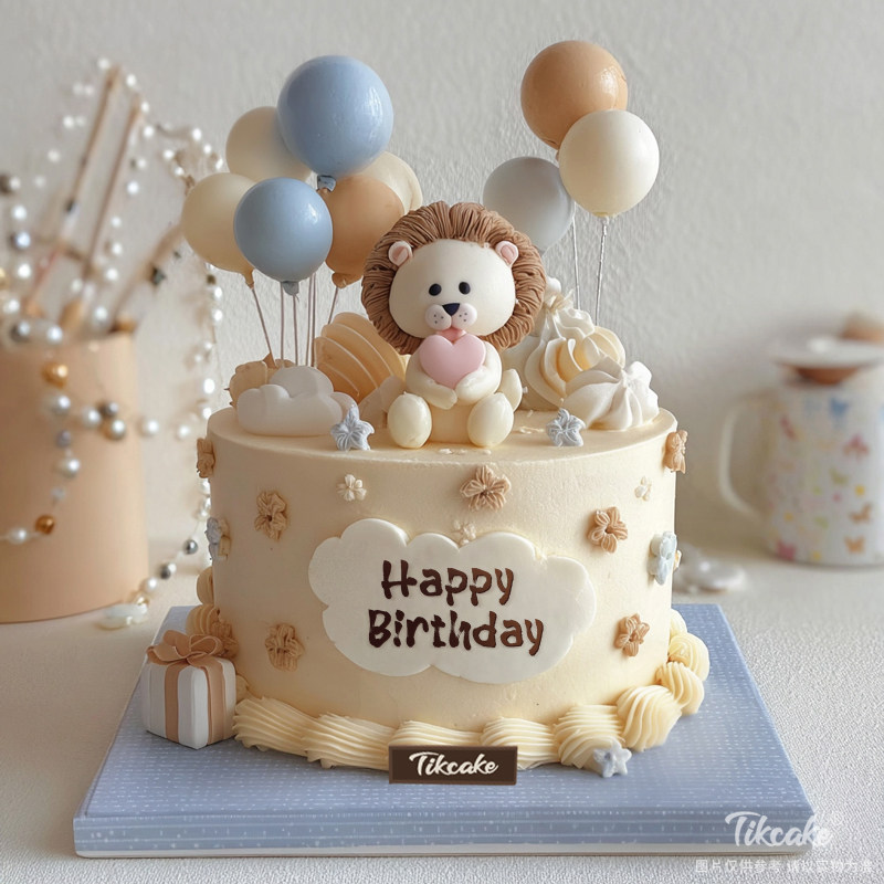 原创狮子座主题翻糖鲜奶蛋糕二十（7.23-8.22）