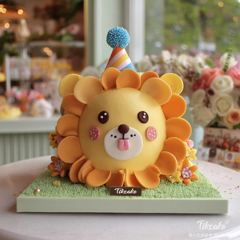 原创狮子座主题翻糖鲜奶蛋糕二十二（7.23-8.22）