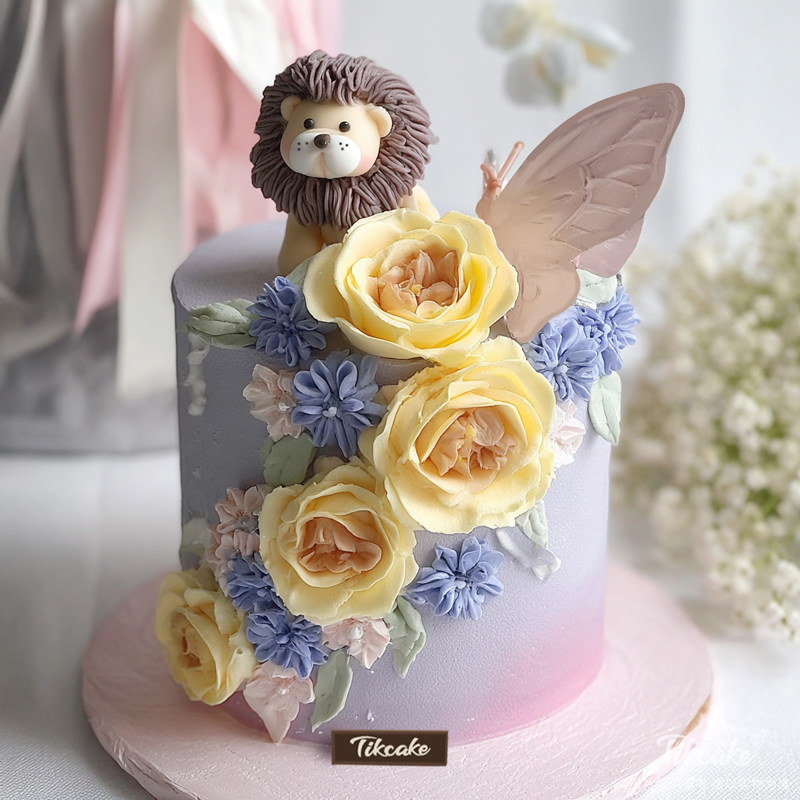 原创狮子座主题翻糖鲜奶蛋糕二十五（7.23-8.22）