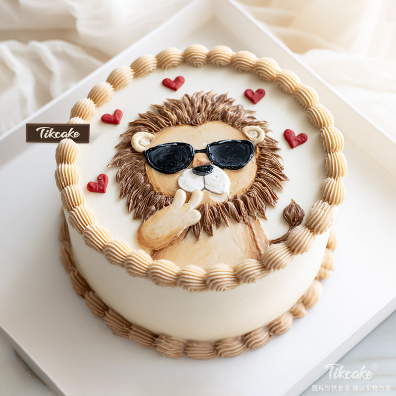 原创狮子座主题鲜奶蛋糕十四（7.23-8.22）