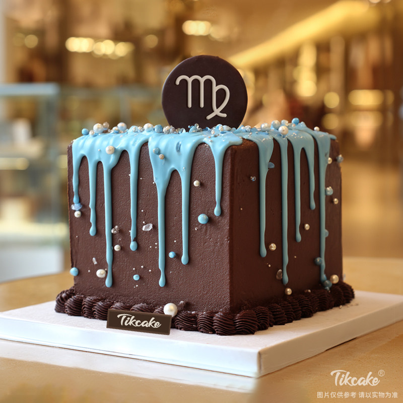 原创处女座主题方形巧克力鲜奶蛋糕（8.23-9.22）