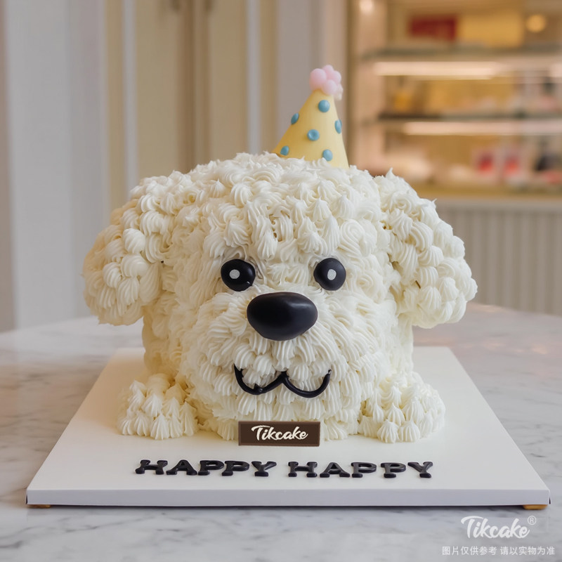 原创可爱小狗主题鲜奶蛋糕（三）