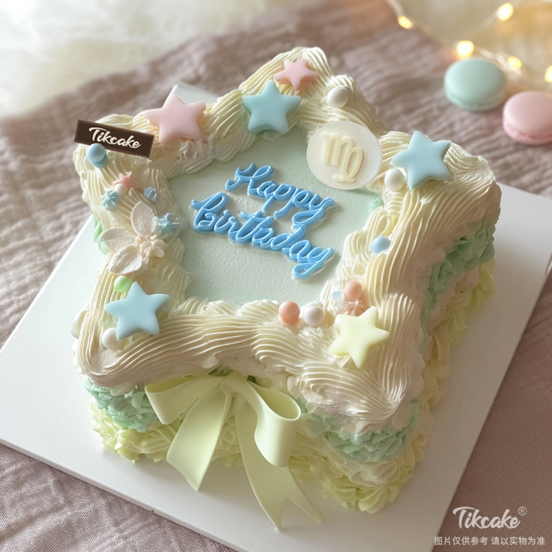 原创处女座主题翻糖鲜奶蛋糕十二（8.23-9.22）