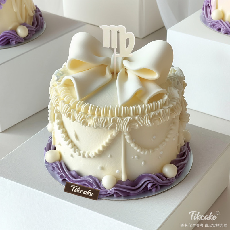 原创处女座主题翻糖鲜奶蛋糕十三（8.23-9.22）