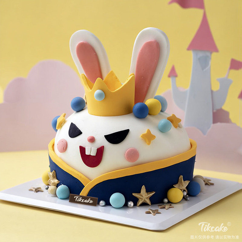 原创十二生肖兔主题翻糖鲜奶蛋糕（六）