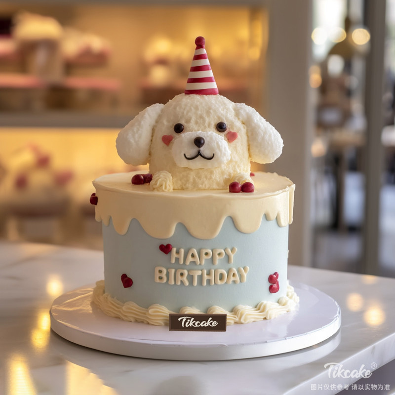 原创十二生肖狗主题鲜奶蛋糕（六）