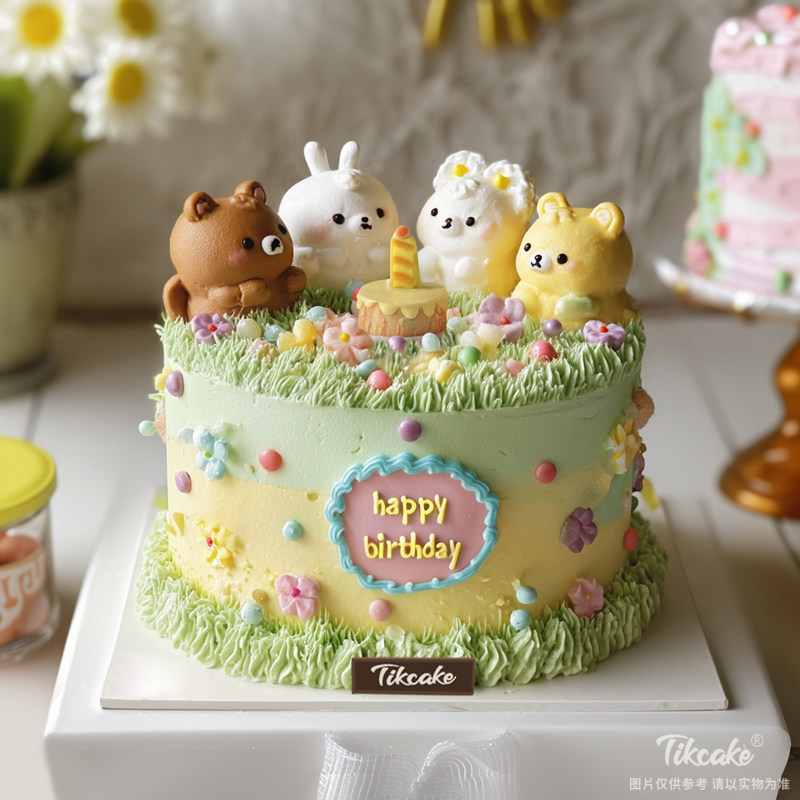 原创可爱小动物主题鲜奶蛋糕（二）