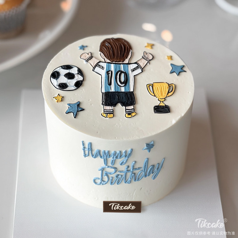 原创足球主题鲜奶蛋糕（四）