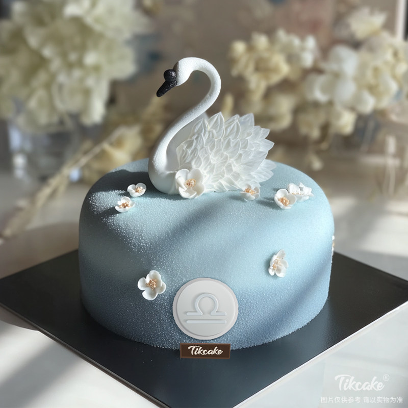 原创天秤座主题翻糖鲜奶蛋糕二（9.23-10.23）