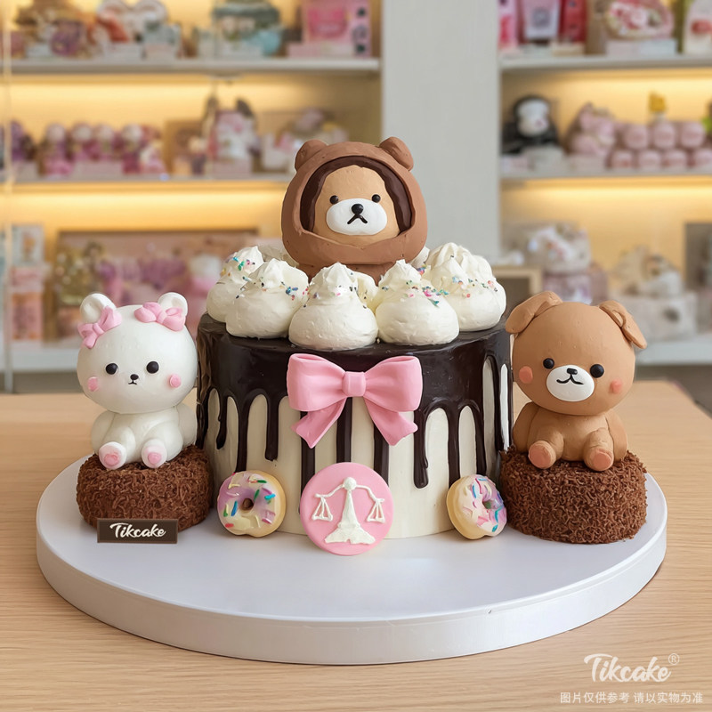 原创天秤座主题翻糖鲜奶蛋糕八（9.23-10.23）