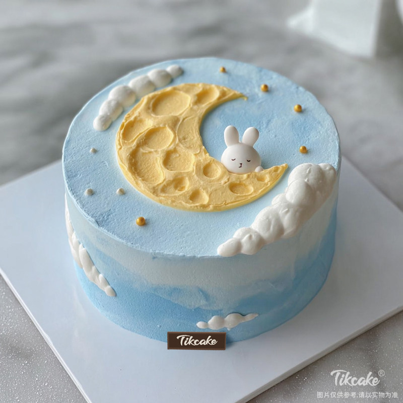 原创中秋节主题翻糖鲜奶蛋糕（十二）