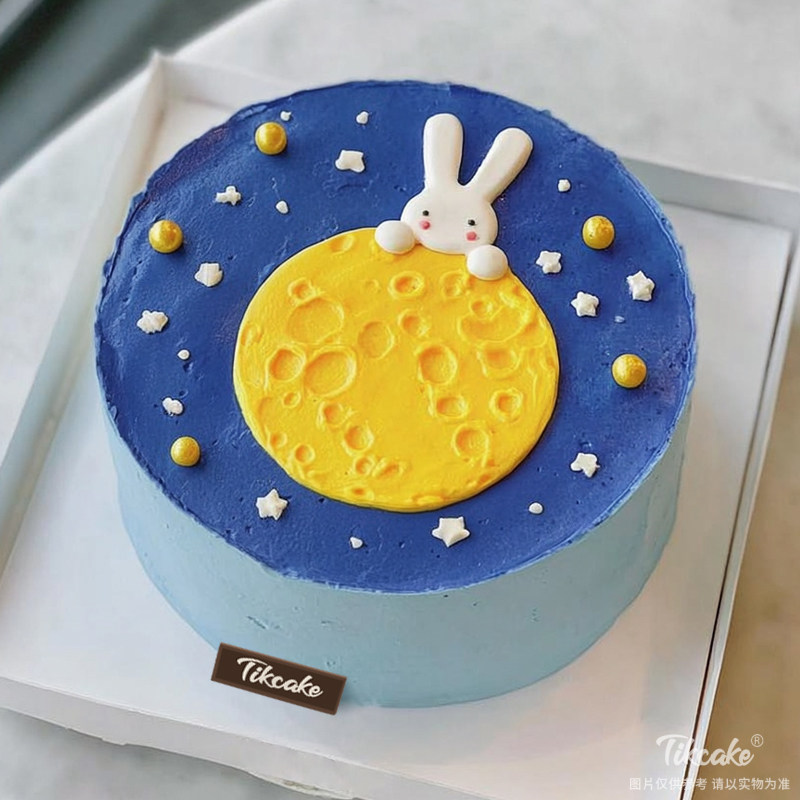 原创中秋节主题翻糖鲜奶蛋糕（十六）