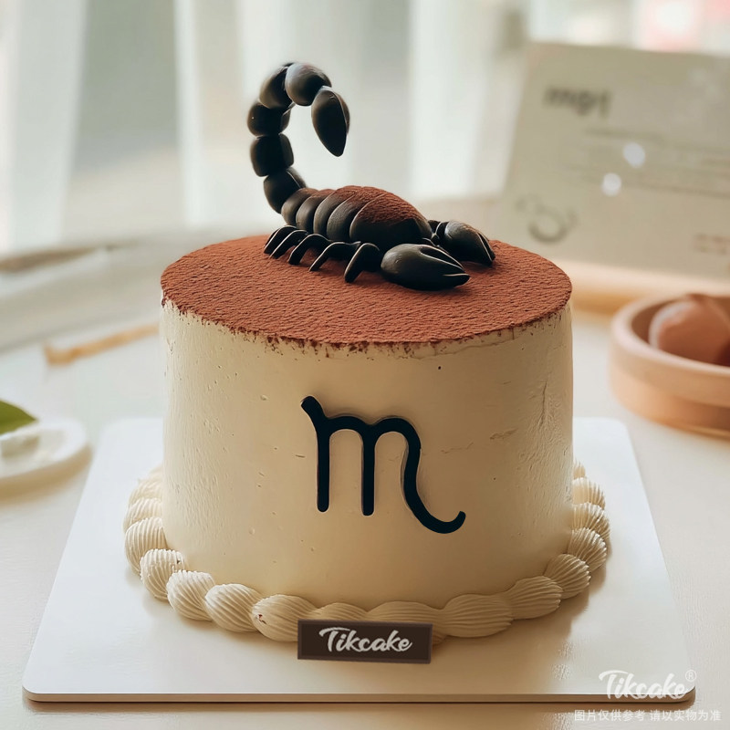 原创天蝎座主题翻糖鲜奶蛋糕四（10.24-11.22）