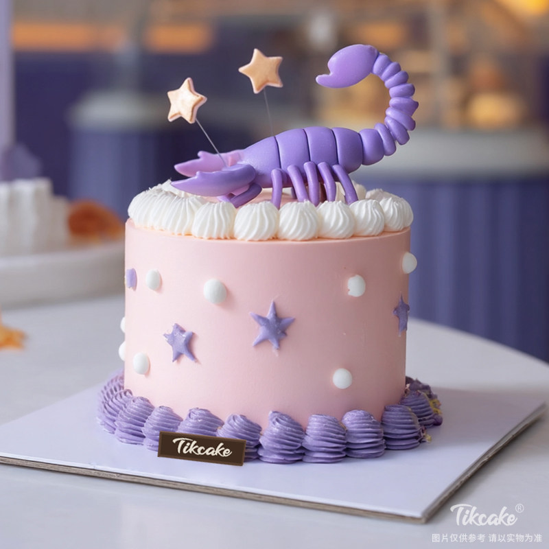 原创天蝎座主题翻糖鲜奶蛋糕四（10.24-11.22）