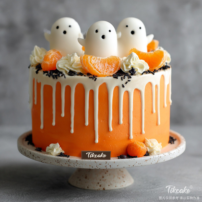 原创万圣节主题翻糖鲜奶蛋糕（三）