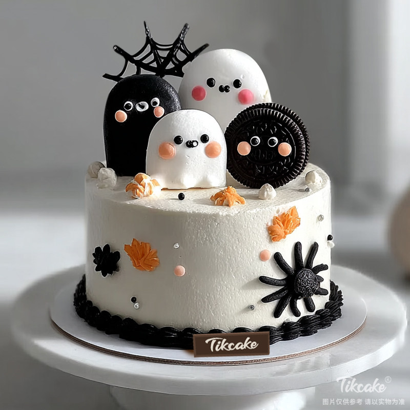 原创万圣节主题鲜奶蛋糕