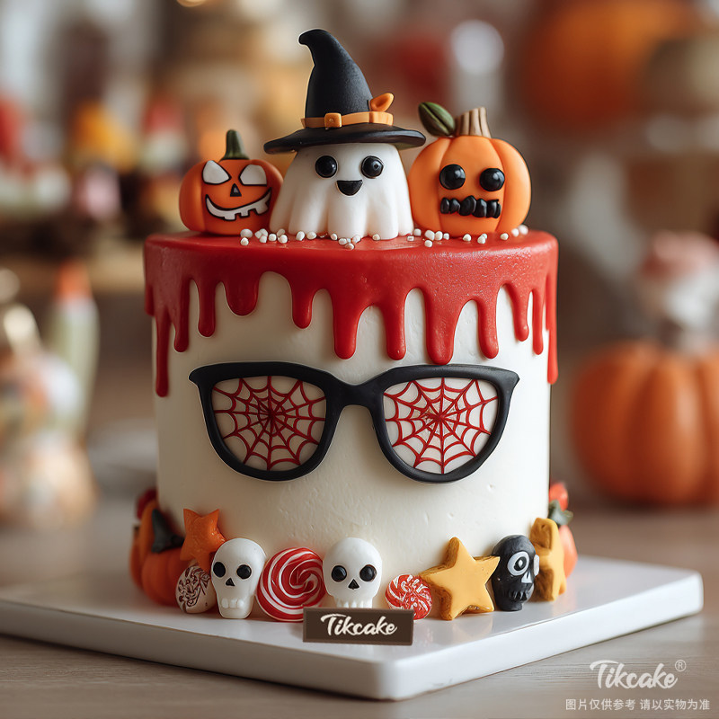 原创万圣节主题翻糖鲜奶蛋糕（十二）