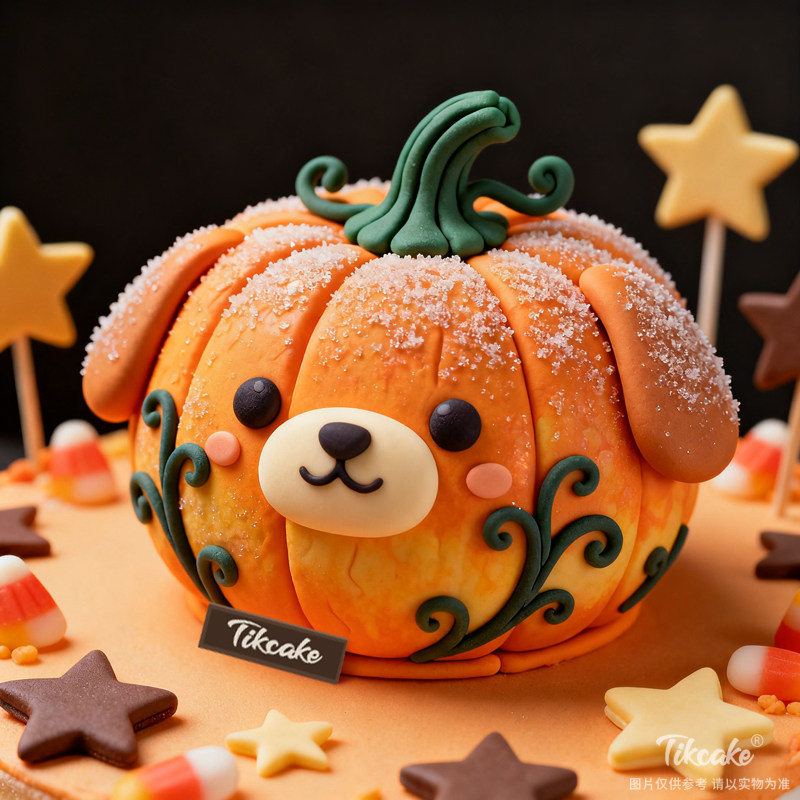 原创万圣节主题翻糖鲜奶蛋糕（十四）