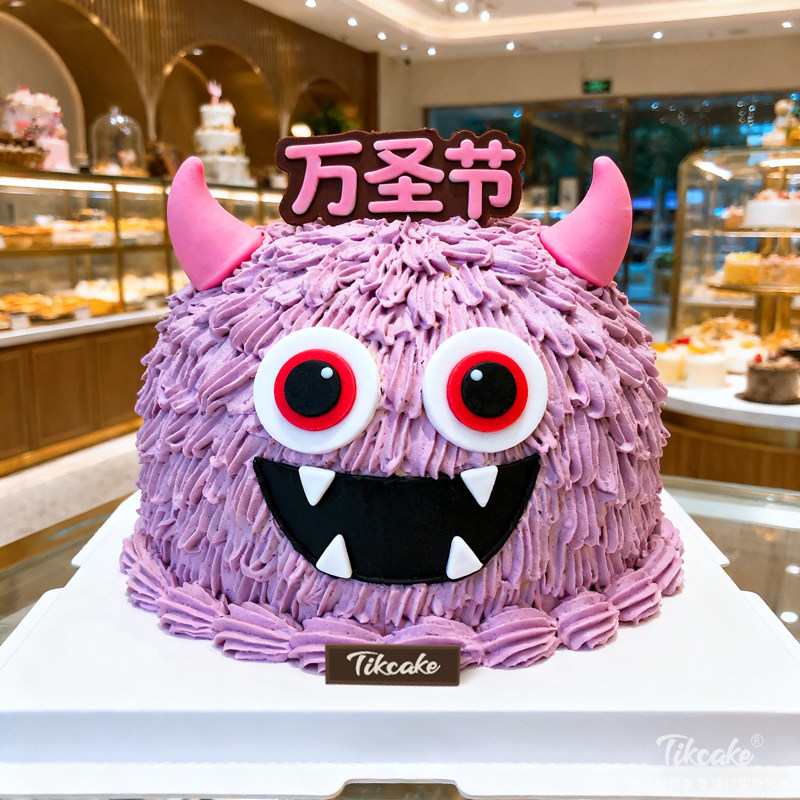 原创万圣节主题翻糖鲜奶蛋糕（十六）