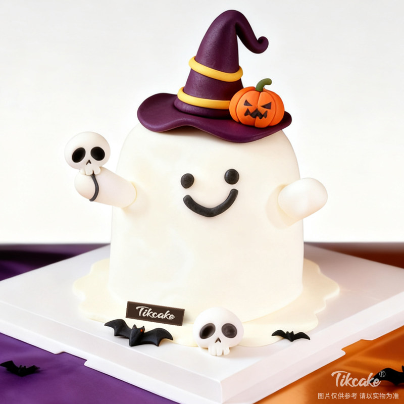 原创万圣节主题翻糖鲜奶蛋糕（十七）