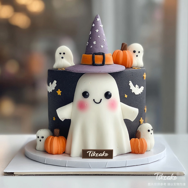 原创万圣节主题翻糖鲜奶蛋糕（十九）