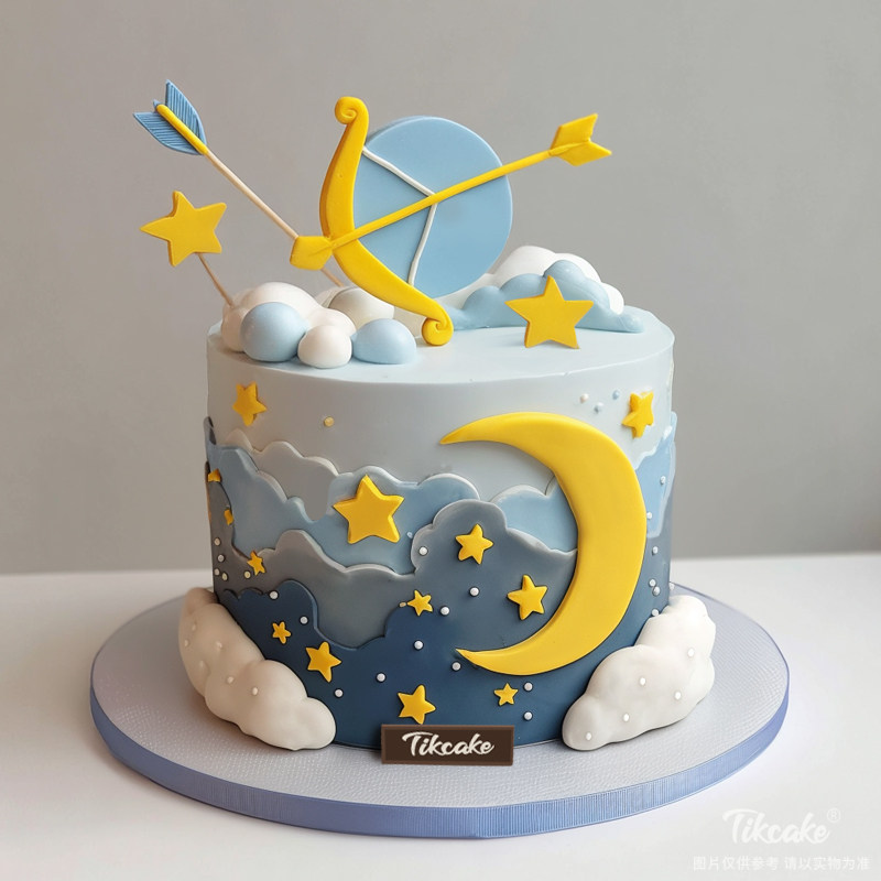 原创射手座主题翻糖鲜奶蛋糕七（11.23-12.21）