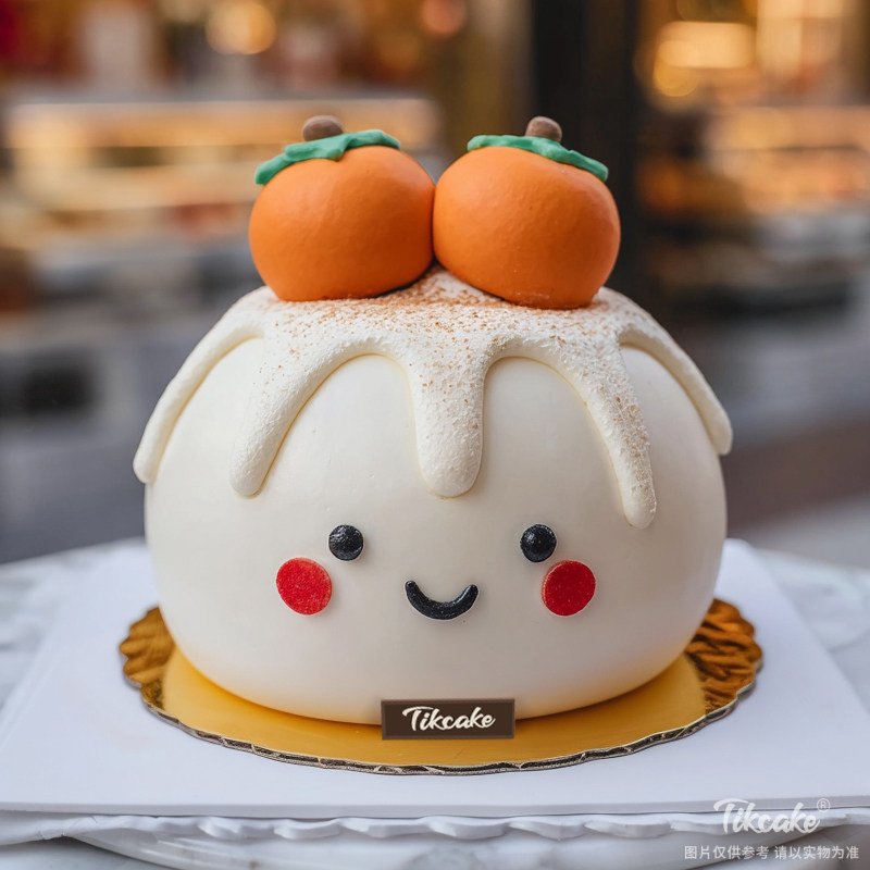 原创柿子主题鲜奶蛋糕