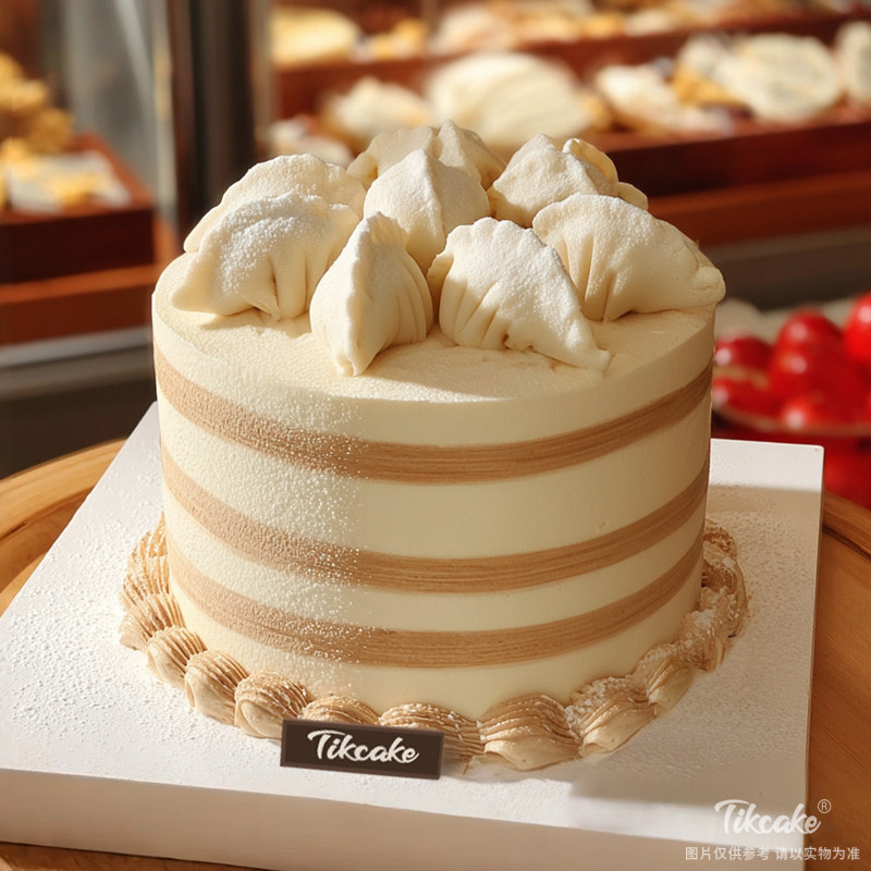 原创“饺子”主题翻糖鲜奶蛋糕