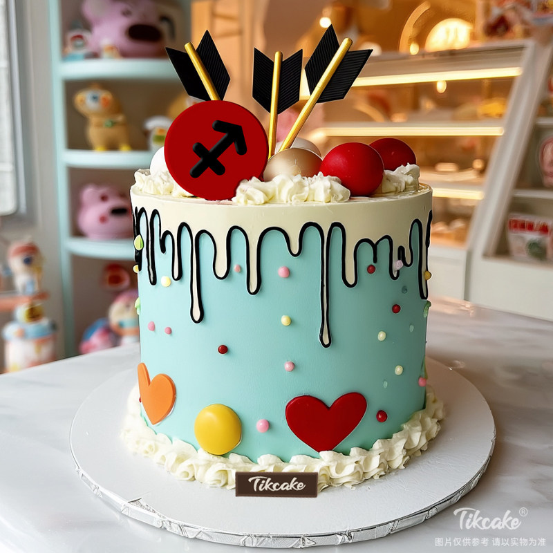 原创射手座主题翻糖鲜奶蛋糕十（11.23-12.21）