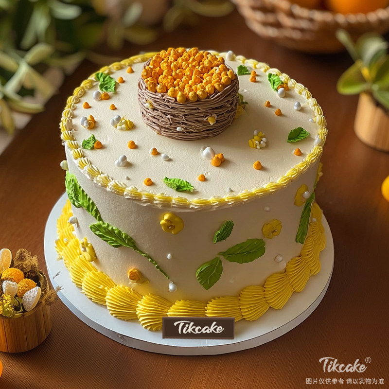 原创“爆米花”主题鲜奶蛋糕（二）