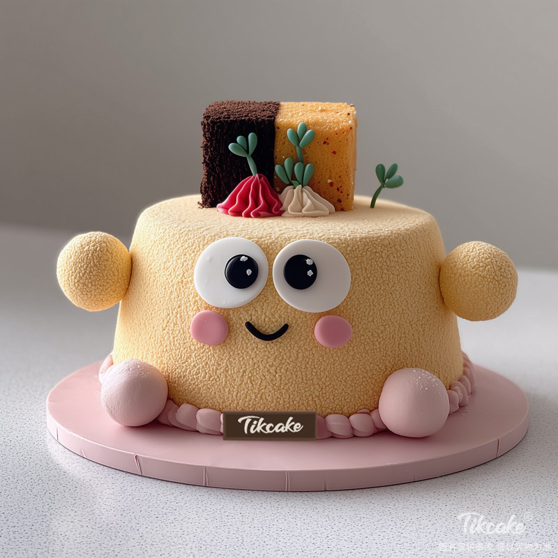 原创可爱风翻糖鲜奶蛋糕（五）