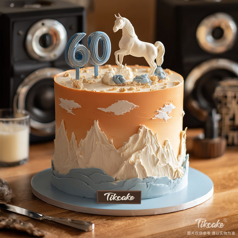 原创十二生肖马主题翻糖鲜奶蛋糕（三）