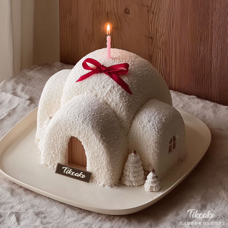 原创“小雪屋”主题鲜奶蛋糕