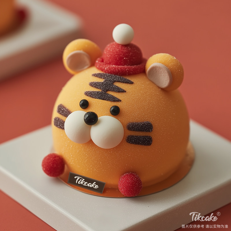 原创十二生肖虎主题翻糖鲜奶蛋糕（二）